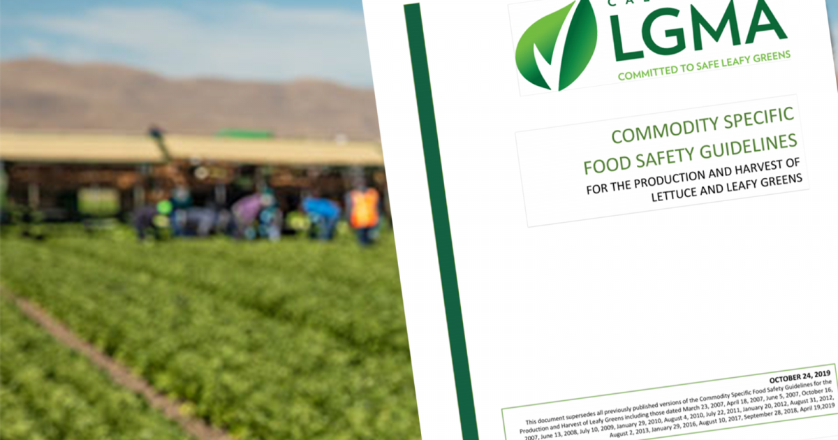 California Leafy Greens Marketing Agreement CA LGMA Updates Food…